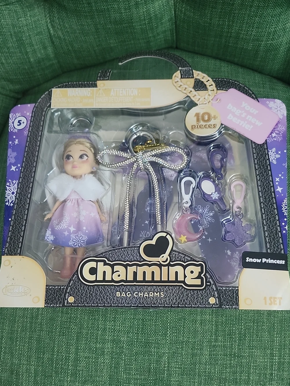 Charming Snow Princess Doll & Purple Bag Charms